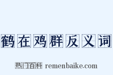 鹤在鸡群反义词是什么意思的图片